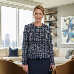 NANETTE LEPORE Tweed Blazer Jacket - Size Small - NWT